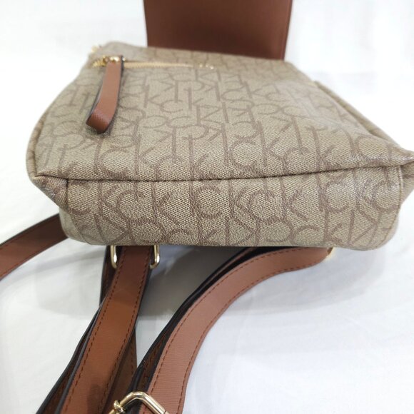 Calvin Klein Signature Elaine Brown Logo Backpack - Picture 4 of 4